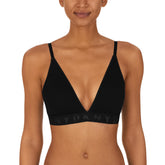 DKNY Women's Seamless Litewear Rib Bralette Bra, Black, S